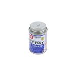 Pegamento cemento PVC Wet Dry azul Lanco de 4 onzas, envase cilíndrico metálico con etiqueta azul y blanca
