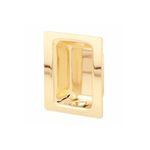 Haladera embutir botón para closet 2 piezas Prime Line de 2-5/8 pulgadas dorado barra, vista frontal en ángulo