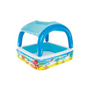 PISCINA INFLABLE CON TECHO CANOPY PLAY 1.40MX1.14M 2+ AÑOS