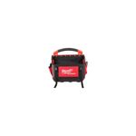 Bolso portaherramientas 15 pulgadas Milwaukee, vista frontal del bolso en colores rojo y negro con logo Packout