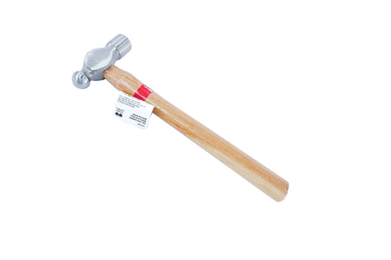 Martillo de bola mango madera 16 onzas Ace, vista lateral completa con etiqueta blanca y roja en el mango