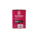 Lámpara de techo chocolate 1L E27 60W Sinsa, empaque rojo con especificaciones técnicas y código de barras