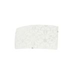 Lámpara plafón pared níquel satinado 1 luz E27 60 W Ikelite, detalle frontal de la pantalla de vidrio blanco con relieves