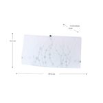 Lámpara plafón pared níquel satinado 1 luz E27 60 W Ikelite, gráfico con dimensiones de 29.5 cm, 15.5 cm y 8 cm
