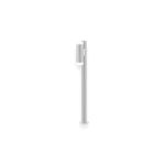 Lámpara de pie exterior acero inoxidable 2L GU10 IP44 Eglo, vista frontal completa del equipo sobre fondo blanco