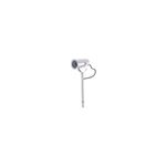 Lámpara de estaca acero inoxidable 1 L 5 W 350 lum 3000 K GU10 25 largo IP44 Riga 1 Eglo, vista lateral con cable negro