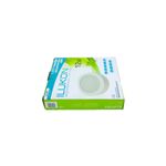 Luminaria sobreponer LED 7 12 W 600 lum 6500 K redonda Ilukon, vista frontal de su caja blanca con detalles verdes