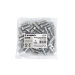 Perno C-hexagonal galvanizado 3/8 x 1 pulgada Fiero, bolsa transparente con 40 piezas y etiqueta informativa
