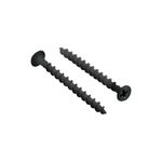 Tornillo gypsum hilo grueso negro 14 x 3 pulgadas 100 piezas Fiero, dos tornillos dispuestos en diagonal sobre fondo blanco