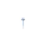 Goloso cabeza hexagonal con arandela punta broca 1-1/2 pulgadas 50 piezas Fiero, vista frontal del tornillo plateado