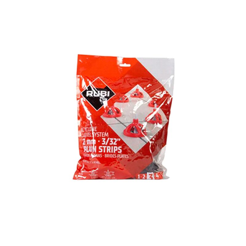 Base plana 2 mm Cyclone Rubi, empaque plástico con diseño rojo y blanco que muestra las piezas internas