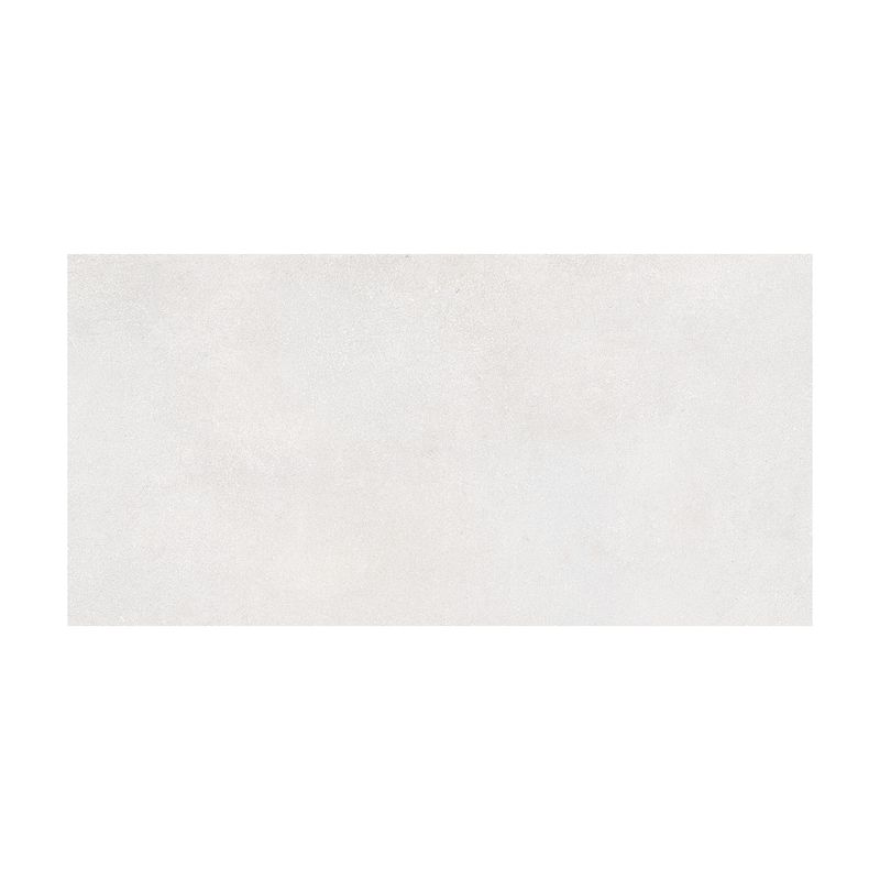 Porcelanato 60x120 Shade White Mate Rect Ibero, vista frontal de la pieza rectangular en color blanco mate