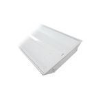 Luminaria para tubo LED troffer GLS de 2x4, 4T y 48W, vista en ángulo desde la parte superior mostrando el chasis blanco