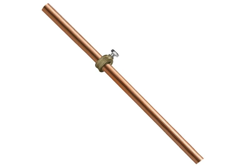 Varilla polo a tierra de 10 pies 13 mm x 3000 mm Hebei, barra cilíndrica de color cobre con abrazadera de sujeción