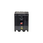 Breaker enchufable 3P 120-240V Square D de 40 amp, vista frontal detallando la palanca de encendido y el logo amarillo