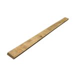 Regla 21 x 72 x 3962 mm madera seca Sinsa, vista lateral completa de la pieza de madera natural sobre fondo blanco