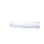 Luminaria water proof 48 pulgadas 4400 lm 40 W 3/4/5 K 120-277 V IP67 0-10 V Ilukon, vista lateral del perfil blanco