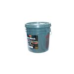Base elastomérico Seal Block transparente Sur, cubeta plástica gris con asa metálica y etiqueta frontal