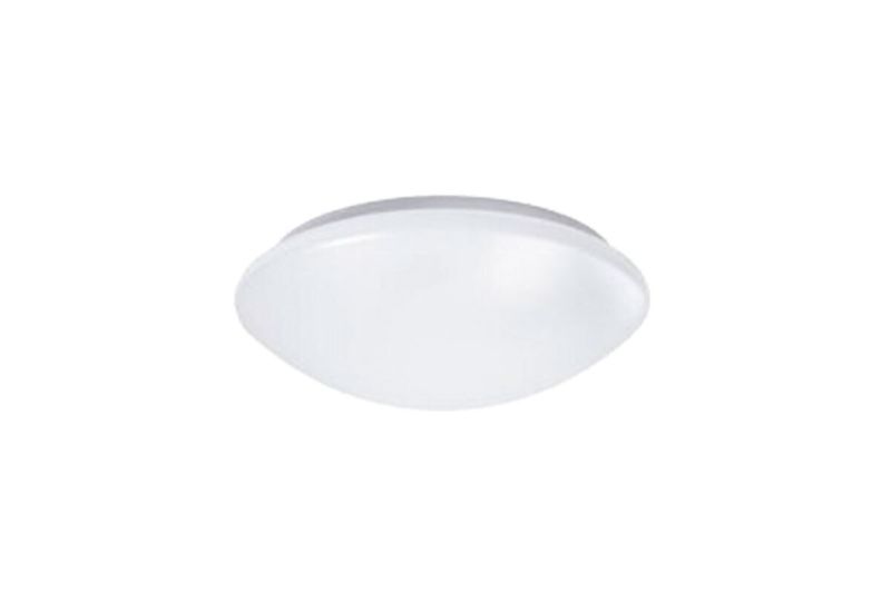 Lámpara de techo Moon 12L830 16 W 1200 lúmenes Ledvance, vista frontal del difusor circular blanco encendido
