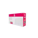 Lámpara plafón pared níquel satinado 1 luz E27 60 W Ikelite, en su empaque de cartón blanco y fucsia con ilustración