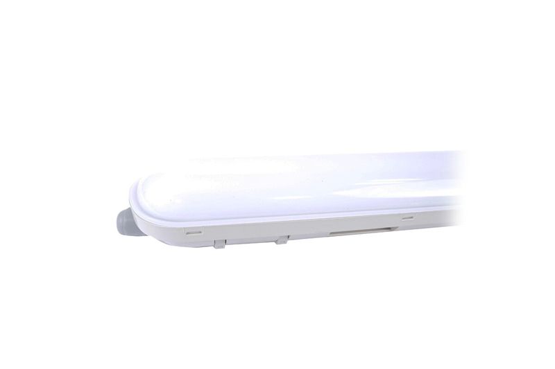Luminaria WP Eco LED 40 W 4800 lm 6500 K IP65 100-277 V Ilukon, vista lateral cercana del equipo encendido