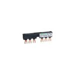Repartidor de potencia 2 derivaciones 63 A paso 54 mm Schneider Electric, vista lateral con terminales de cobre expuestos