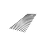 Lámina zinc aluminizada C-26 ondulado de 1.60 metros Alutech, vista en perspectiva del panel metálico corrugado