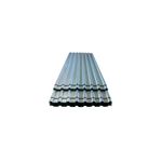 Lámina zinc aluminizada C-26 ondulado 2.70 metros Alutech, vista frontal de dos hojas superpuestas con relieve