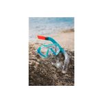 Máscara de buceo Sparkling Sea Set 7+ años colores varios Bestway, set de color turquesa sobre una roca frente al mar