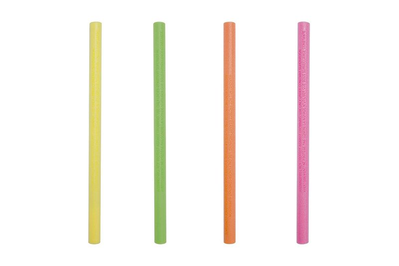 Flotador fideo de espuma Aquabones 48 pulgadas 6-12 años Bestway, cuatro unidades en colores amarillo, verde, naranja y rosa