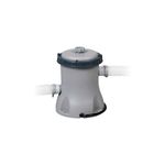 Set piscina redonda Fast Set gris 4.57 m diam. x 1.07 m alto Bestway, primer plano del sistema de filtrado gris