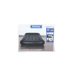 Colchón inflable Tritech 12 Twin con bomba integrada Bestway, caja con imagen del colchón negro y detalles de funciones