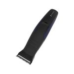 Cortadora de cabello Remington PG6160A, vista lateral del cuerpo en color azul oscuro y negro con el cabezal de corte