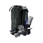 Cortadora de cabello Remington PG6160A, kit completo con peines guía, cabezales intercambiables y bolsa de transporte negra