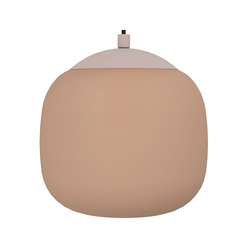 Lámpara colgante Comino 3L E27 IP20 arena Eglo, vista frontal del difusor circular en color arena