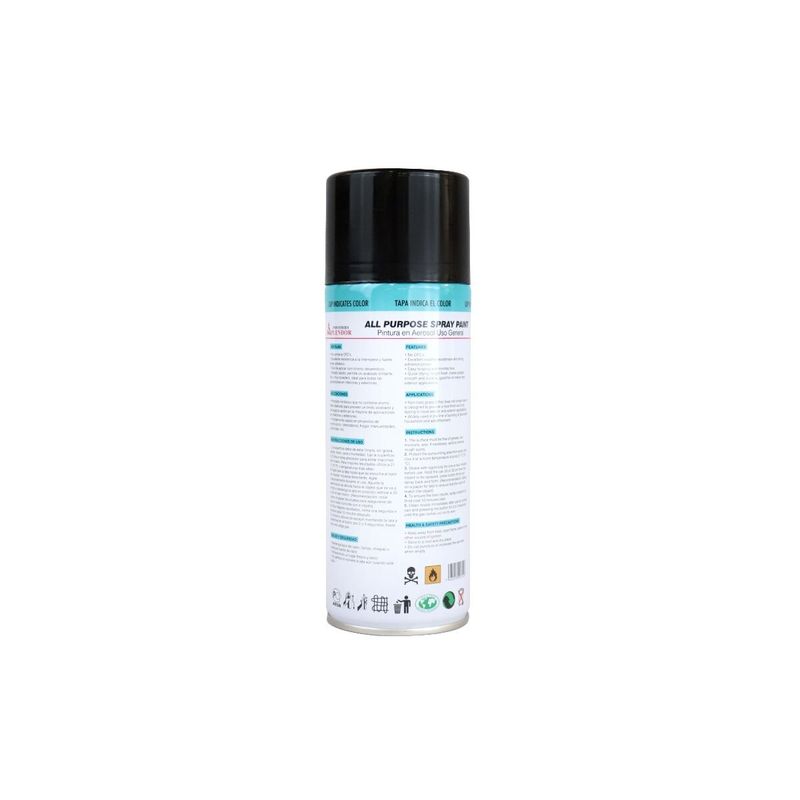 Spray De Pintura Para Plástico Mipa Negro (400 Ml) | Para Interiores Y Exteriores De Coche