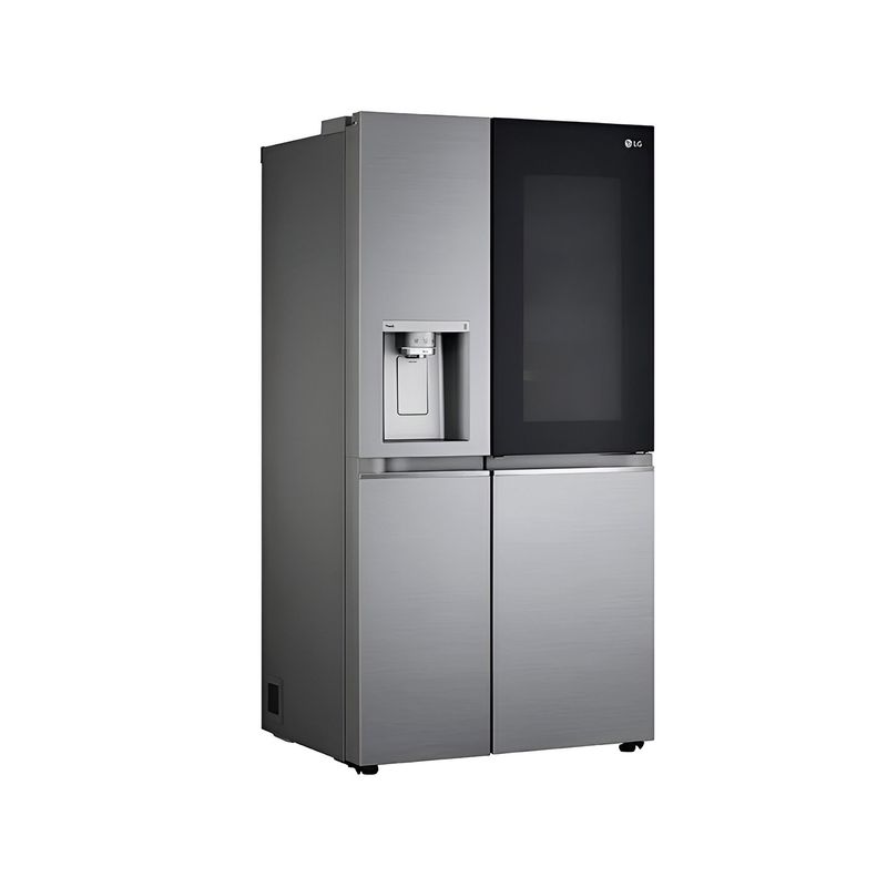 Refrigerador inverter con dispensador SBS 812 L acero inox LG, vista en perspectiva desde la izquierda