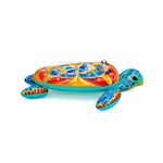 Flotador inflable para niños diseño tortuga multicolor Bestway, vista lateral completa del producto inflado