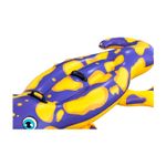 Flotador inflable doble para niños diseño salamandra Bestway, vista lateral detallada del cuerpo morado con manchas amarillas