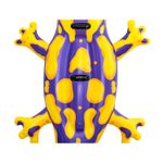 Flotador inflable doble para niños diseño salamandra Bestway, vista superior detallando colores morado y amarillo