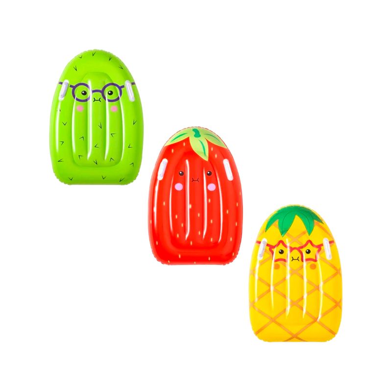 Colchoneta inflable para niños diseño frutas Bestway, tres modelos disponibles con formas de sandía, fresa y piña