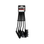 Juego de utensilios para cocina 5 piezas 15 pulgadas nylon negro Chef Craft, set completo colgado en su empaque blanco