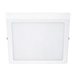 Luminaria sobreponer LED DL252 900 lm 3000K 12 W 6 pulgadas cuadrado blanco Philips, vista frontal del difusor iluminado