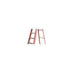 Escalera tijera fibra de vidrio Steel Grip de 6 pies, 102 kg y tipo II, vista frontal abierta en color naranja