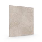 Porcelanato 120x120 Roden beige lapato Geotiles, vista en perspectiva de la pieza cuadrada con textura marmolada