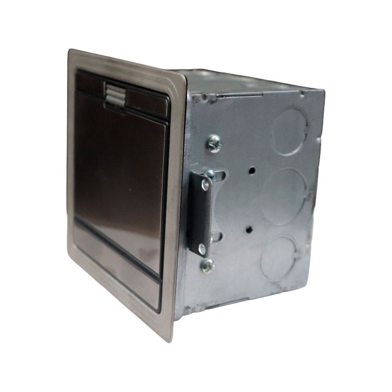 TOMA DOBLE + 2 USB CON CAJA PARA PISO 20A 125V EAGLE-1760545163972