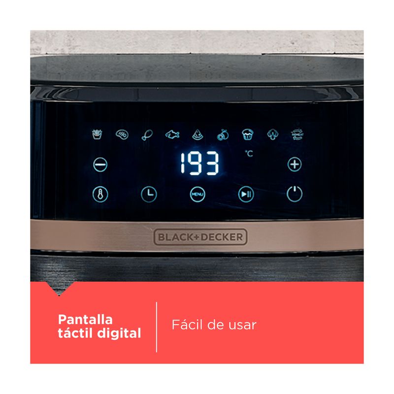 FREIDORA DE AIRE PURIFRY 7.5L NEGRA BLACK+DECKER-1760711410445