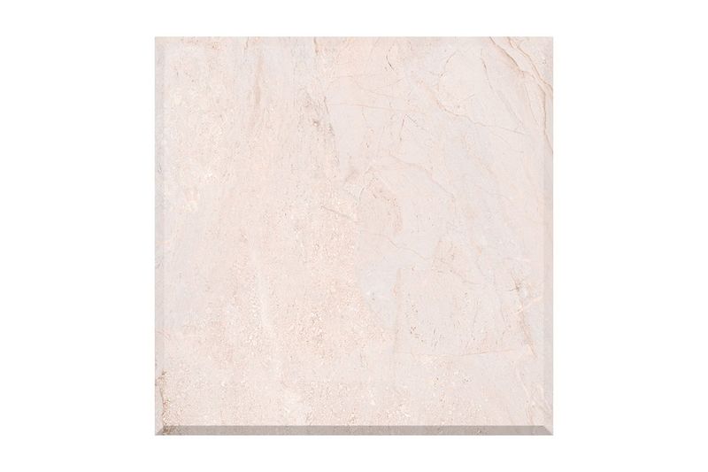 Porcelanato 60x60 Dunsen marfil brillante mármol Geotiles, vista frontal de la pieza cuadrada con vetas naturales