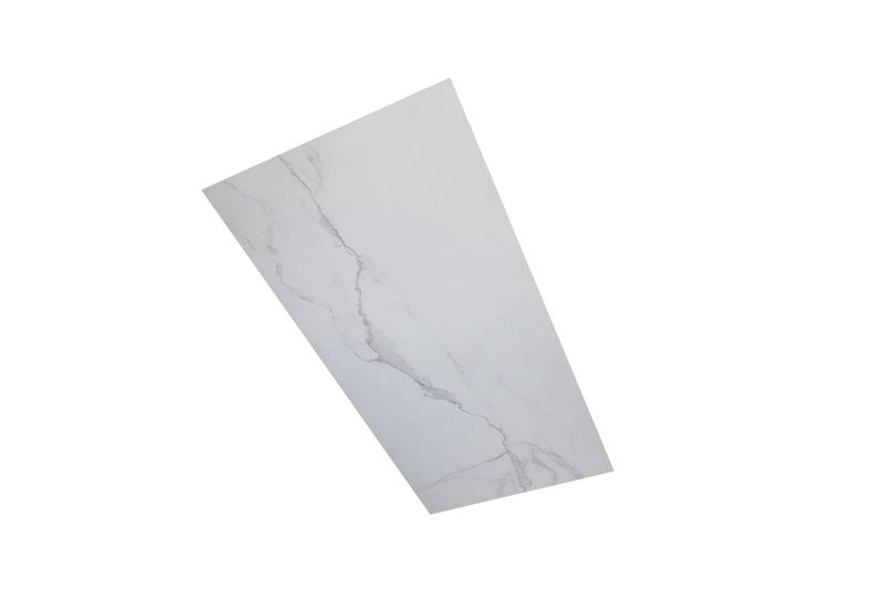 Porcelanato 60x120 Anima White BR Rect Sinsa, pieza única en ángulo diagonal con vetas grises sobre fondo blanco