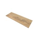 Baldosa 20 x 60 madera olivo brillante Hispacensa, vista aérea inclinada de la pieza rectangular